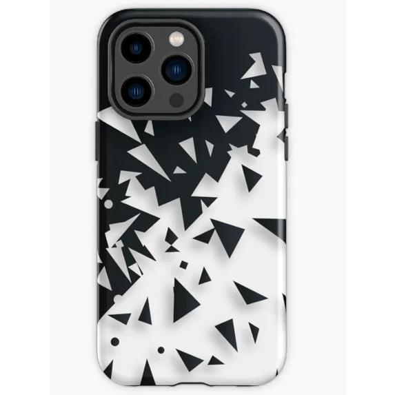 Black and White Abstract Artwork iPhone Case with iPhone 11 to 16 Pro ...