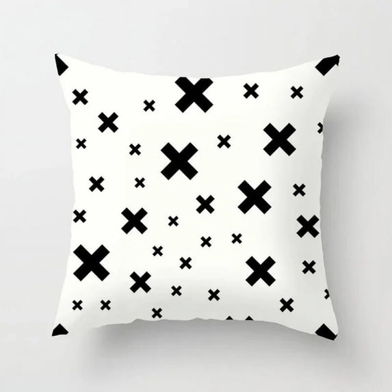 Black and White Art Sofa Pillowcase Cushion Cover Bed Home Living Room Car Office