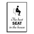 thumbnail image 1 of Black and White Bathroom Poster Funny Bathroom Quote Wall Art  Cute Canvas Print Wall Decor Minimalist Toilet WC Artwork, 1 of 6