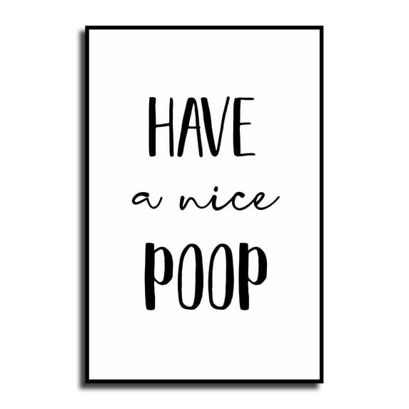 Black and White Bathroom Poster Funny Bathroom Quote Wall Art Cute Canvas Print Wall Decor Minimalist Toilet WC Artwork