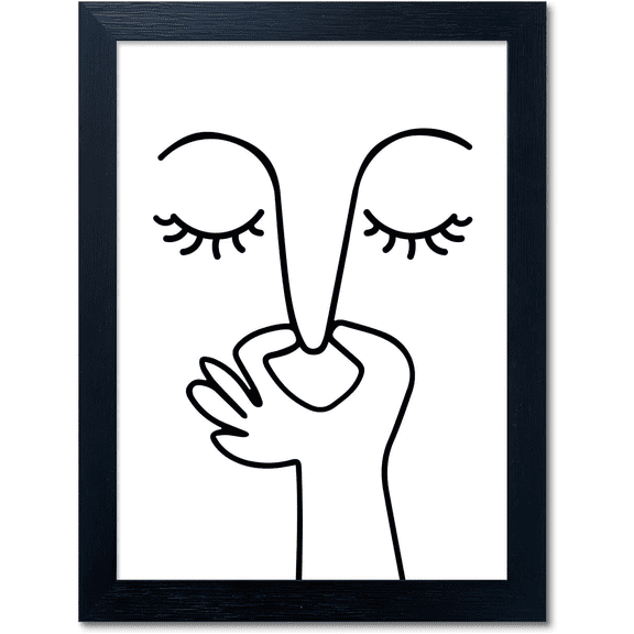 Black and White Bathroom Wall Decor Bad Smell Humorous Wall Art Funny Guest Toilet Picture Print Painting Modern Minimalistic Bathroom Sign
