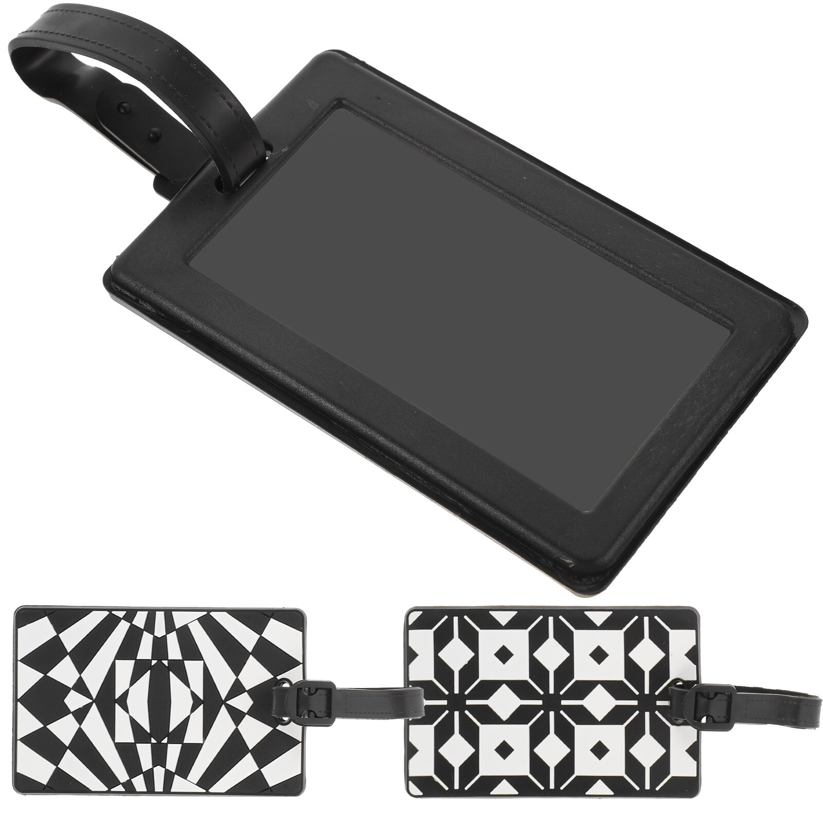 Black and White Boarding Pass Name Tags for Backpacks Cruise Luggage