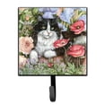 thumbnail image 1 of Black and White Cat in Poppies Leash or Key Holder, 1 of 1