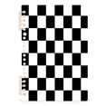 thumbnail image 1 of Black and White Checkered Notebook College Horizontal Grid Paper Ink Spill Resistant Water Resistant Cover 8.3x5.7x0.4in, 1 of 8