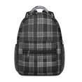 thumbnail image 1 of Black and White Checkered Pattern Backpack for School, Cute School Bag with Adjustable Shoulder Straps and Padded Back, 15.3"x11"x6.7", 1 of 5