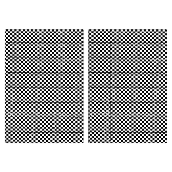 Black and White Checkered Pattern Kitchen Towels Set Of 2, Microfiber ...