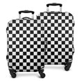 thumbnail image 1 of Black and White Checkered Pattern Luggage Cover Fashion Suitcase Cover Baggage Covers Fit 25-28 Inch Luggage (Go Travel), 1 of 5