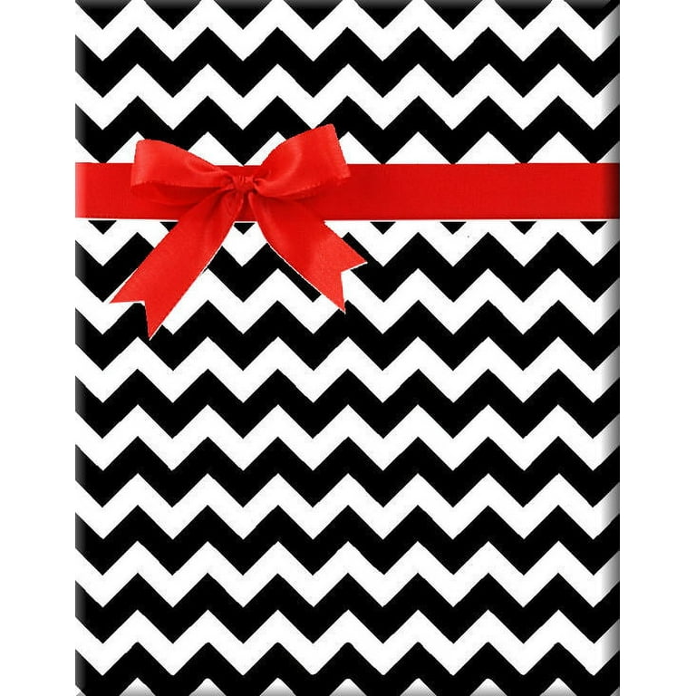 Black and White Chevron Stripe Specialty Gift Wrapping Paper