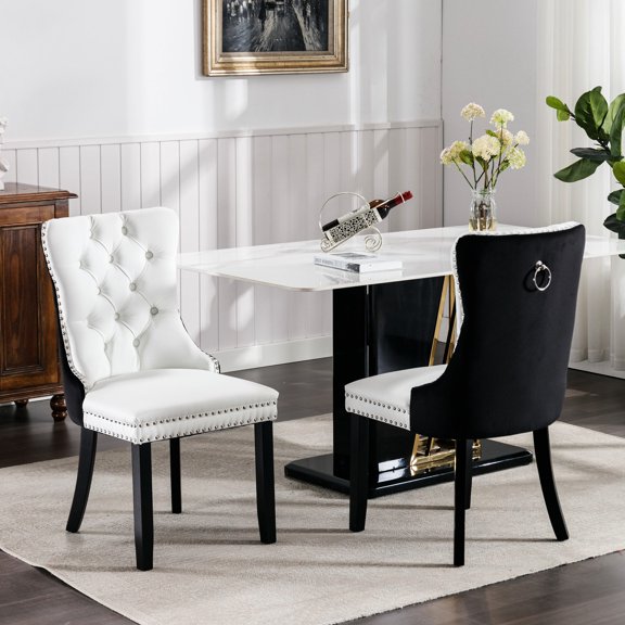 Black and White Color Scheme - Easy - to - Assemble Feature - Home Dining - Enjoyable Seating