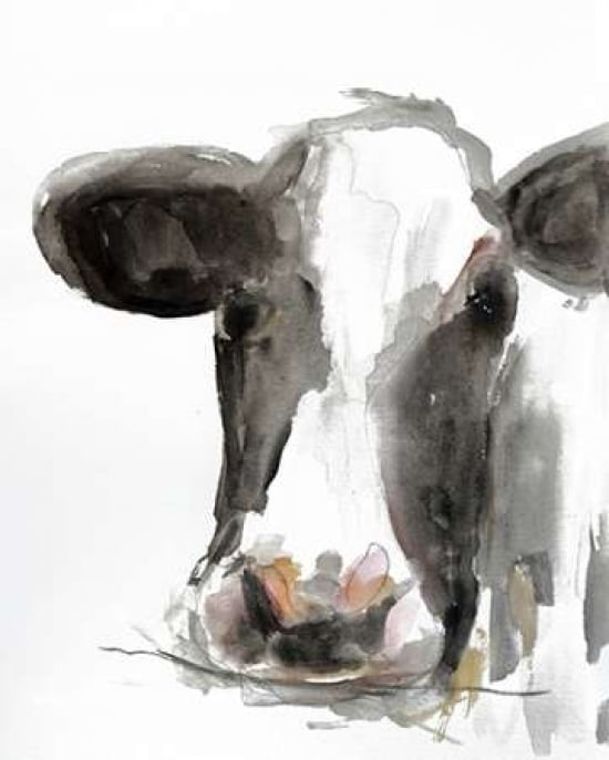 Black and White Cow Canvas Art - Melissa Lyons (24 x 30)