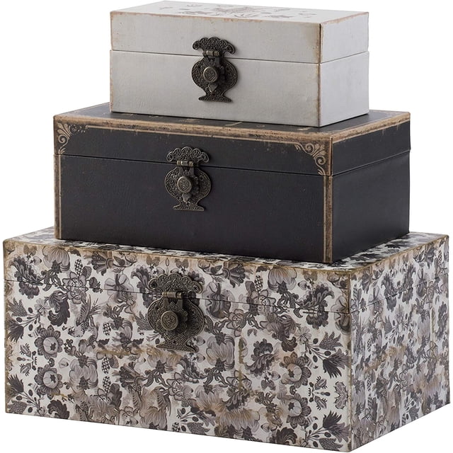 Black and White Decorative Box, Set of 3, Multi-Color - Walmart.com