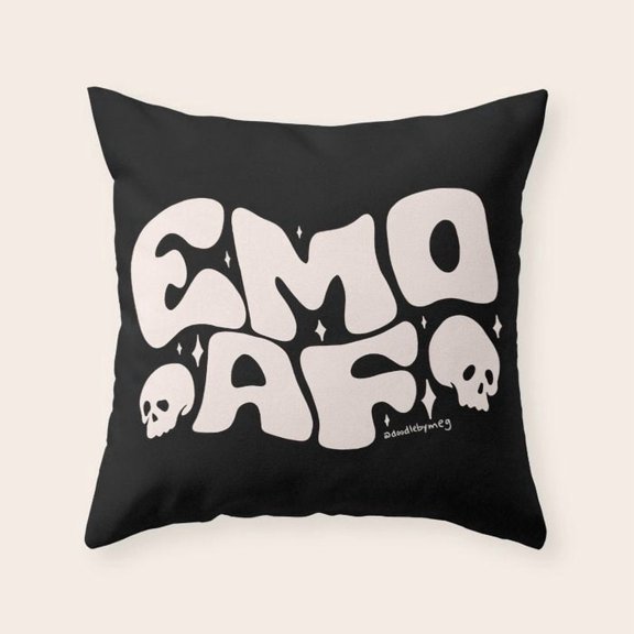 Black and White Decorative Script Polyester Velvet Throw Pillow Cover for Reading Nook, No Insert