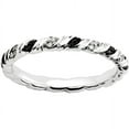 thumbnail image 1 of Black and White Diamond Sterling Silver Ring, 1 of 9