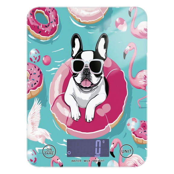 Black and White Dog Food Scale Digital Kitchen Scale Waterproof Grams Ounces lbs for For Baking and Cooking