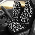Black and White Dog Paws Car Seat Covers Universal Fit Seat