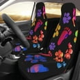 Black and White Dog Paws Car Seat Covers Universal Fit Seat