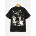 thumbnail image 1 of Black and White Doodle Animals T-Shirt - Hand Drawn Style Graphic Tee , For Men/Women,Up to 5XL, 1 of 3