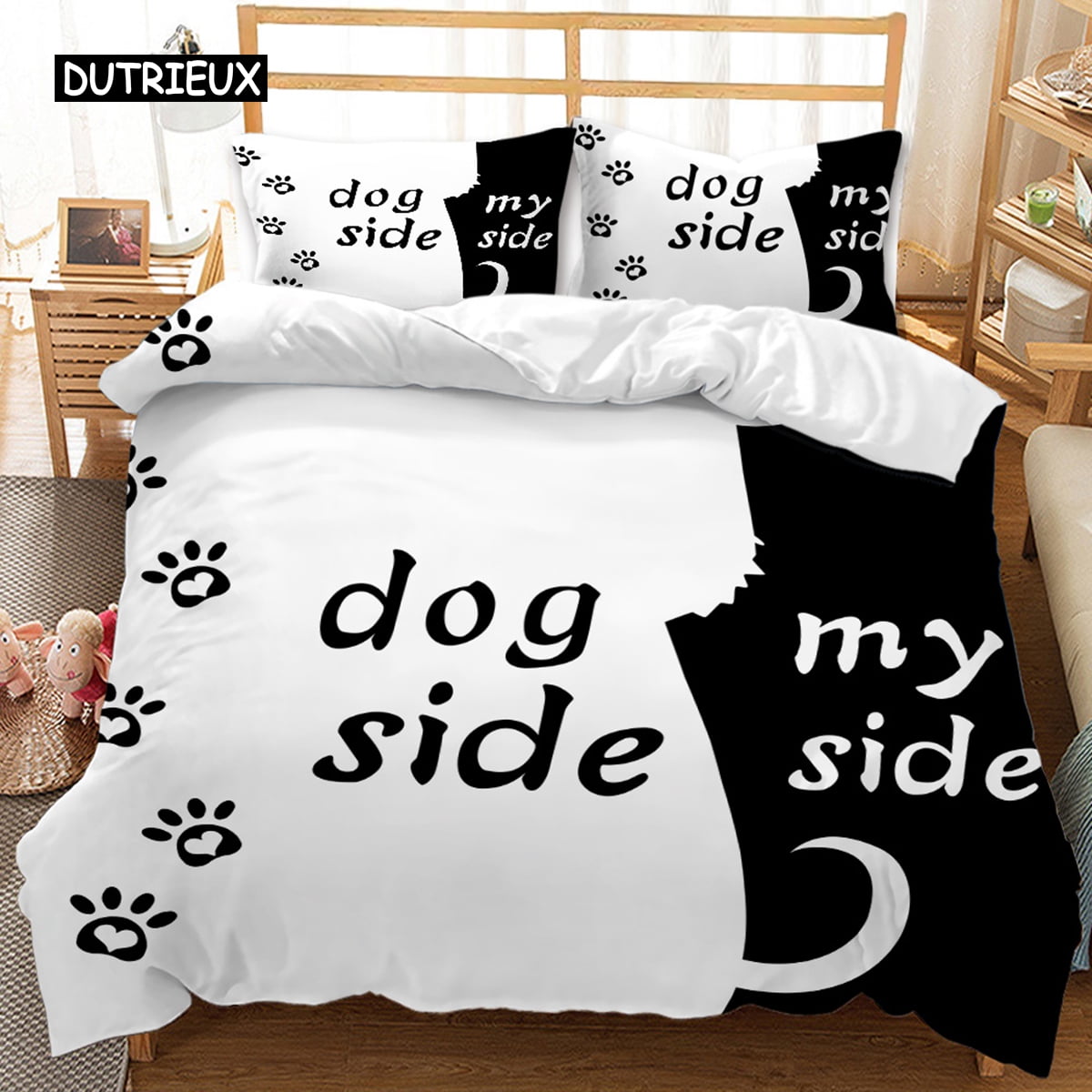 Black and White Duvet Cover Couple Black and White Twin Bedding Set Her