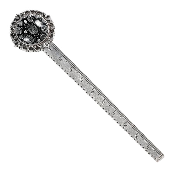 Black and White Easter Vintage Silver Lace-Edged Bookmark: the Gift for Readers and Book Lovers