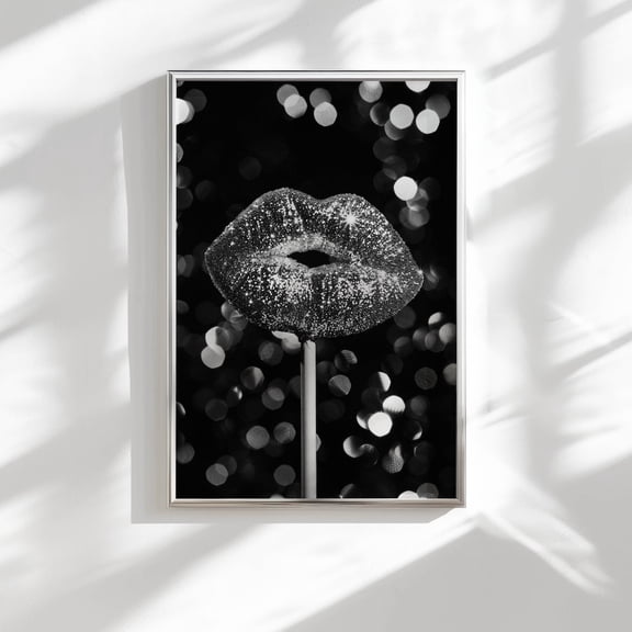 Black and White Fashion Photography Surreal Eclectic Home Decor, Unframed Paper Poster 8x10in