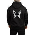 thumbnail image 1 of Black and White Floral Elegant Hoodie, for men & women, up to size 5XL., 1 of 3