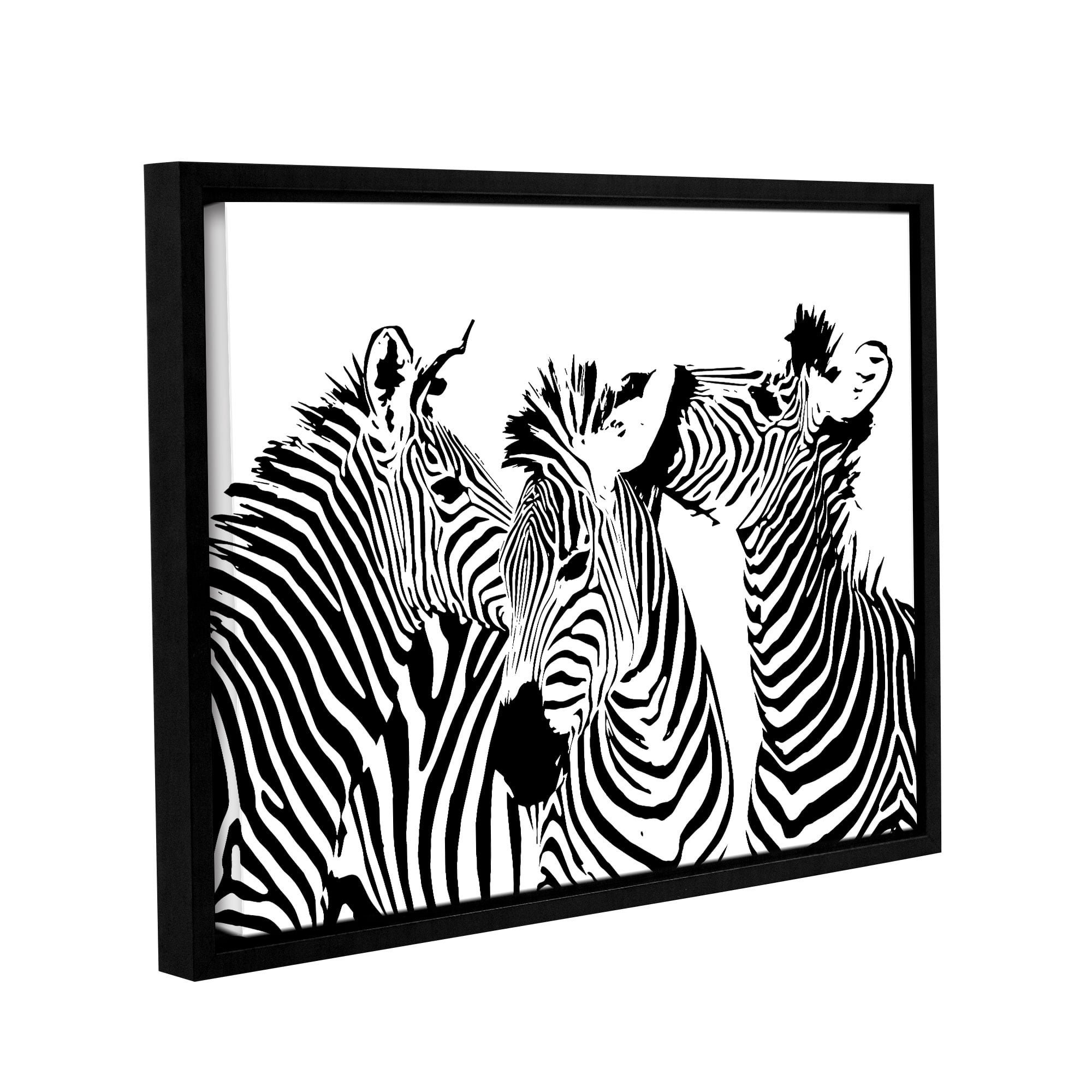 Black and White Gallery Wrapped Floater-framed Canvas