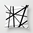 Black and White Geometric Plaid Letters Polyester Cushion Cover Throw