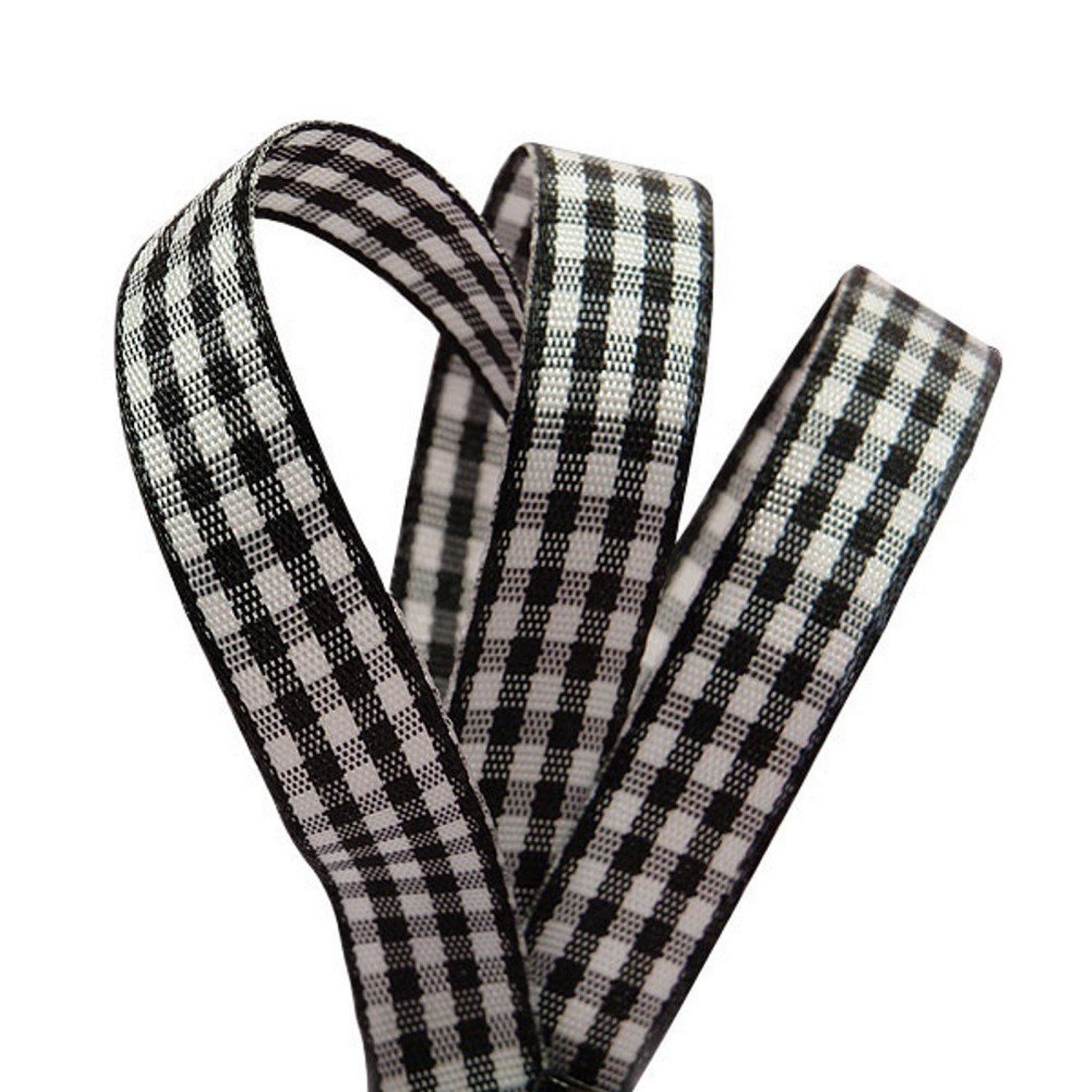 Black and White Gingham Ribbon - 3/8in. Width - 25 Yards (57018720)