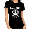 thumbnail image 1 of Black and White Halloween TShirts Women Girl Halloween Shirts for Women Halloween Clothes for Women, 1 of 6