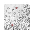 thumbnail image 1 of Black and White Head Scarf, Wedding Heart Shape, Head Wrap, 3 Sizes, by Ambesonne, 1 of 2