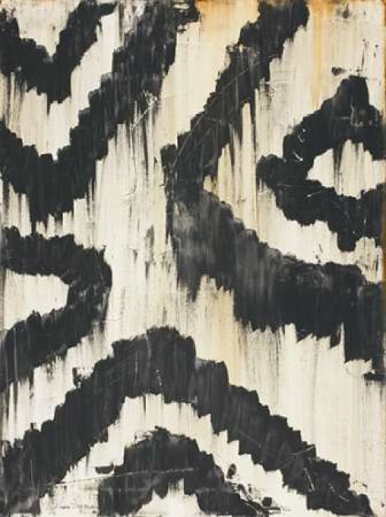 Black and White Ikat Canvas Art - Melissa Lyons (18 x 24)