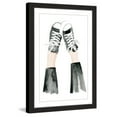 thumbnail image 1 of "Black and White Kicks" Framed Painting Print, 1 of 6