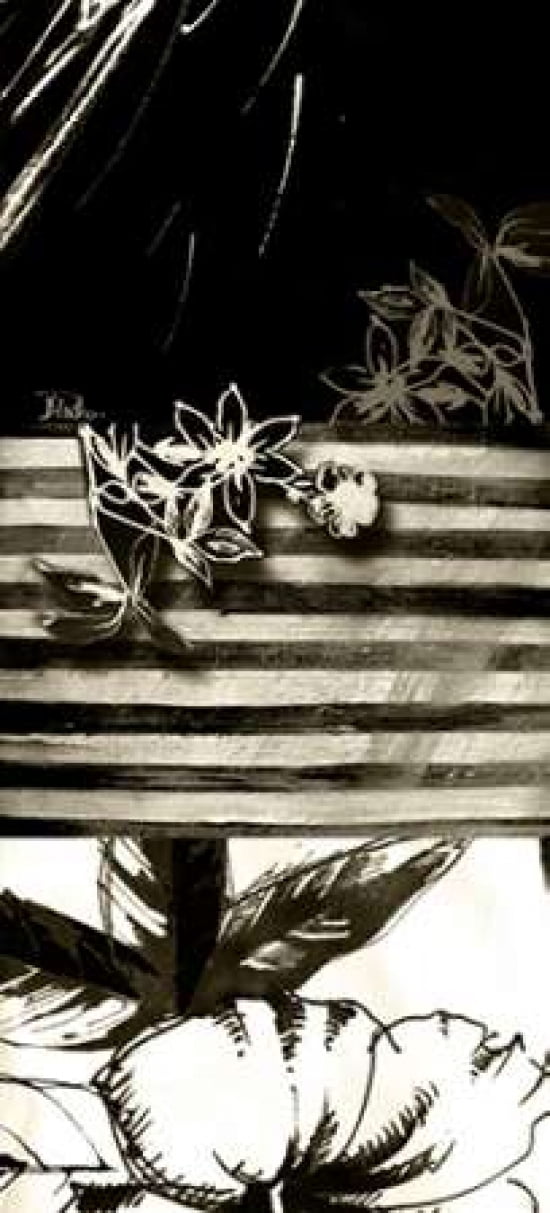 Black and White Leaves I Canvas Art - Patricia Pinto (10 x 20)