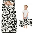 thumbnail image 1 of Black and White Leopard Pattern Toddler Nap Mats for Kids Preschool,Sleeping Mat Bag or Kids,Toddler Sleeping Bag,Toddler Nap Mat or Daycare, 1 of 6