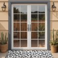 thumbnail image 1 of Black and White Leopard Print Washable Non Slip Indoor Door Mat, Decorative Entry Rug for Entrance, Bedroom, Kitchen, Bathroom, 16"x47", 1 of 6