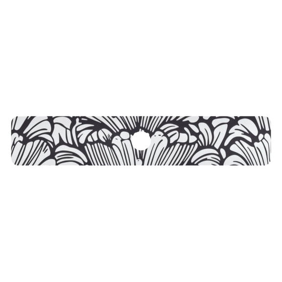 Black and White Line Flower Kitchen Sink Splash Guard, Silicone Sink Faucet Mat Dry Out the Kitchen Bathroom