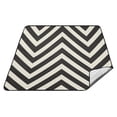 thumbnail image 1 of Black and White Lines Picnic Blanket Waterproof Beach Blankets Sandproof Large Mat with Storage Bag Camping Grass Travel Hiking Park 78"x78", 1 of 6