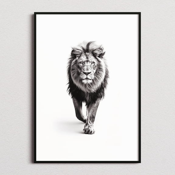 Black and White Lion Print, Lion Print, Lion Poster, Lion Photo, Black and White print, Black and White Wall Art, Black and White Poster, Poster Only
