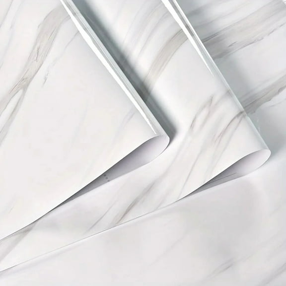 Black and White Marble Oil Resistant Sticker Waterproof Self-adhesive Wallpaper Heat-resistant Home Renovation Glossy Wallpaper