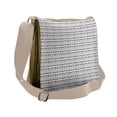 thumbnail image 1 of Black and White Messenger Bag, Grunge Stripes, Unisex Cross-body, by Ambesonne, 1 of 2
