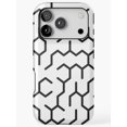 Shell Structres Black and White Molecular Structure Tough Case for Apple iPhone ...