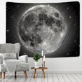 thumbnail image 1 of Black and White Moon Tapestry Starry Sky Printing Wall Beach Blanket Yoga Mat Living Room, 1 of 4