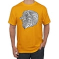 thumbnail image 1 of Black and White Mosaic Retro Mandala Animal Animal Lover Graphic T-Shirt, Gold, 2XL, 1 of 1