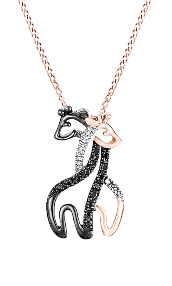 Rose gold shop giraffe necklace
