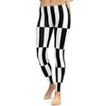 thumbnail image 1 of Black and White Optical Illusion Leggings Size: L for Women | FIERCEPULSE, 1 of 8