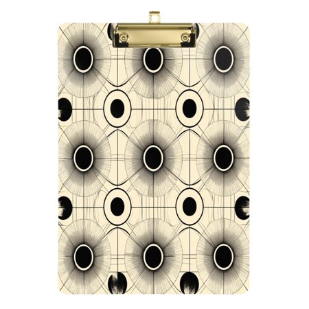 Black and White Pattern Acrylic Clipboards A4 Standard Size Clipboard 12.5" X 9" Clip Board for Office School Teacher Women Men