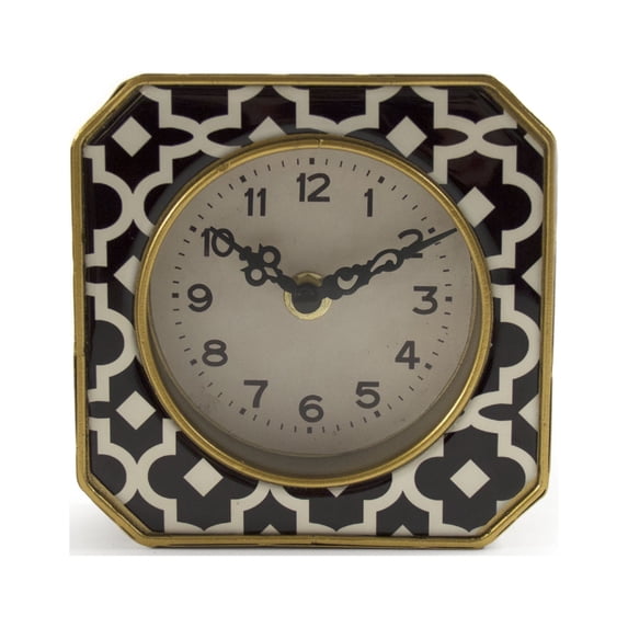 Black and White Pattern Clock