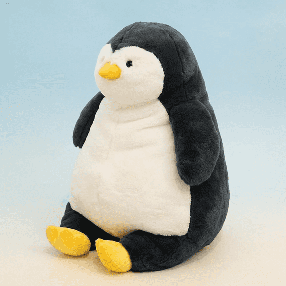 Black and White Penguin Plush Pillow, 22in Oversized Soft Cuddle Pillow, Cute Decorative Pillow for Bedroom, Living Room and Office