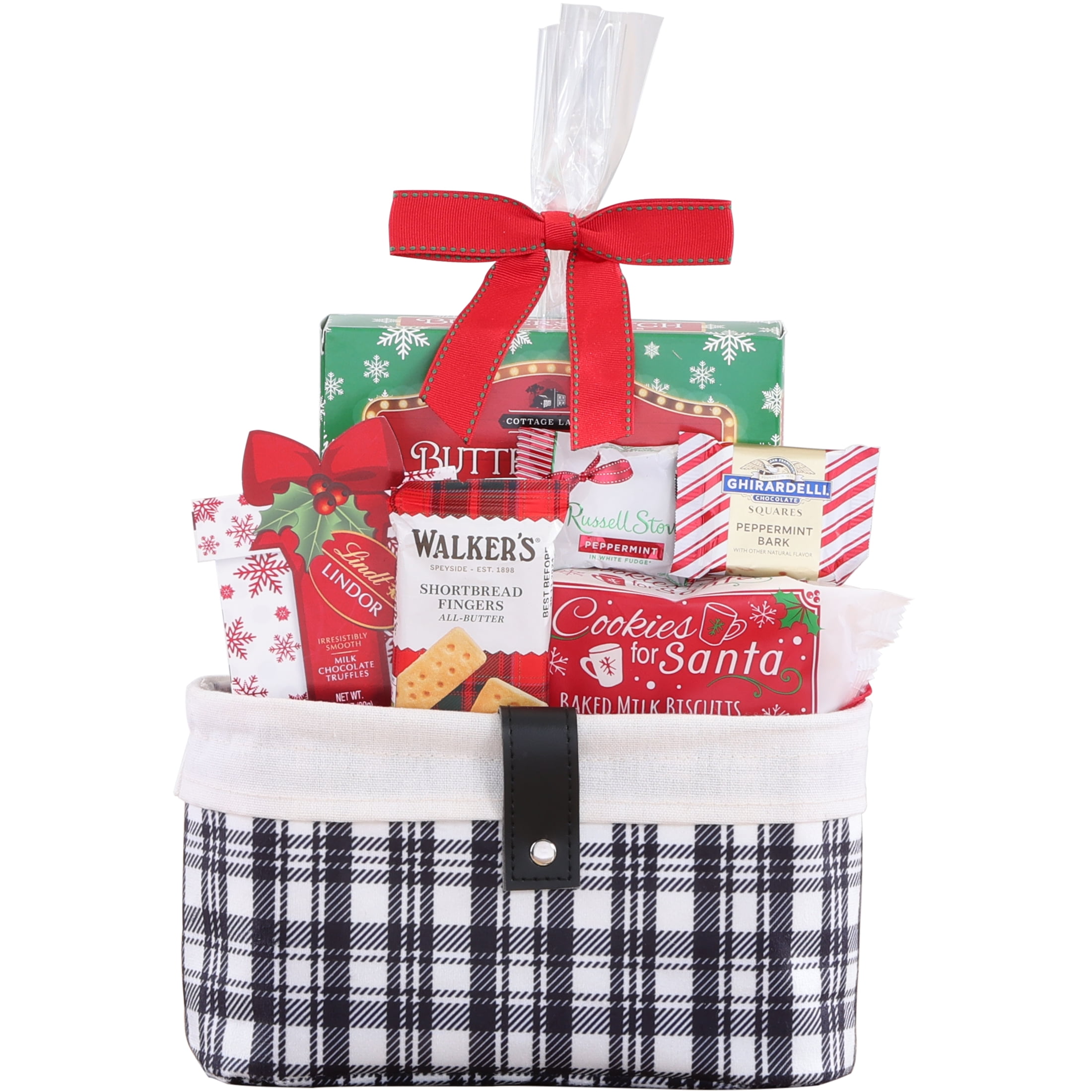Black and White Plaid Tote Gift Basket by Houdini. Count per Pack - 5 Count