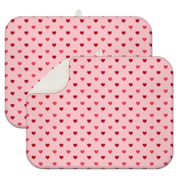 Black and White Polka Dot Dish Drying Mat – Monochrome Dot Pattern, Sophisticated Kitchen Accessory
